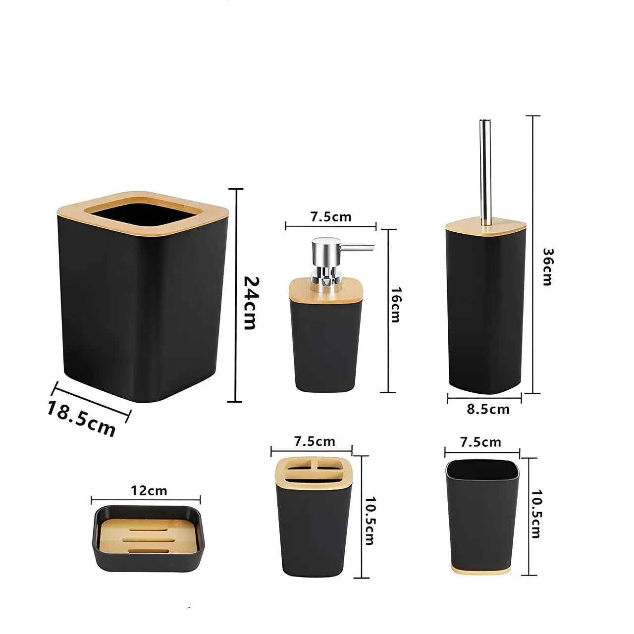 kit Acessórios Para Banheiro Conjunto 6 Peças