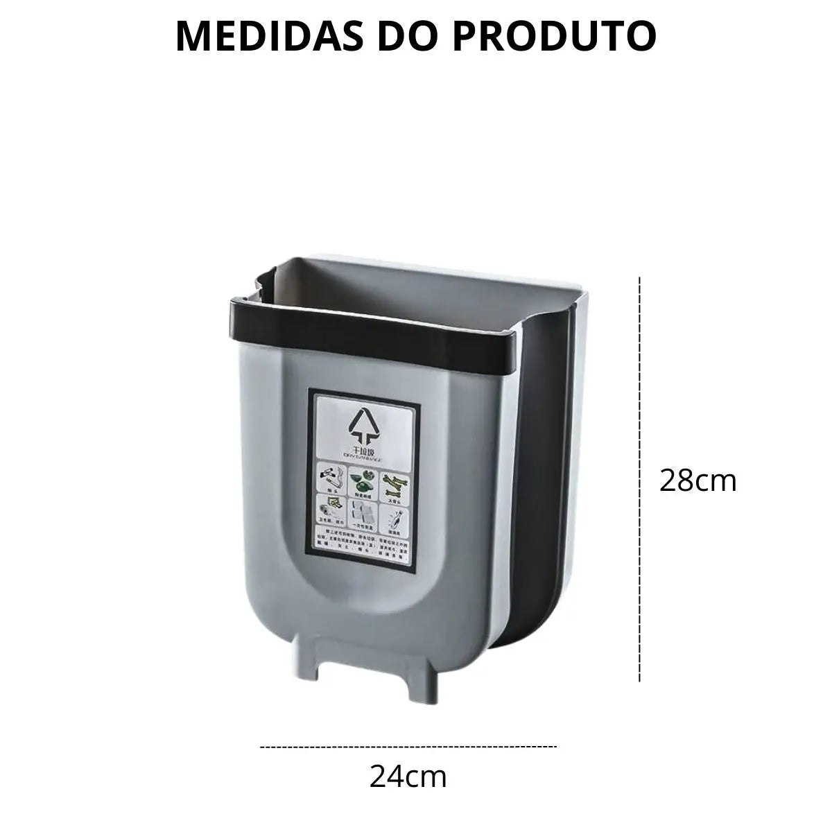 Lixeira Retrátil Dobrável Extensível